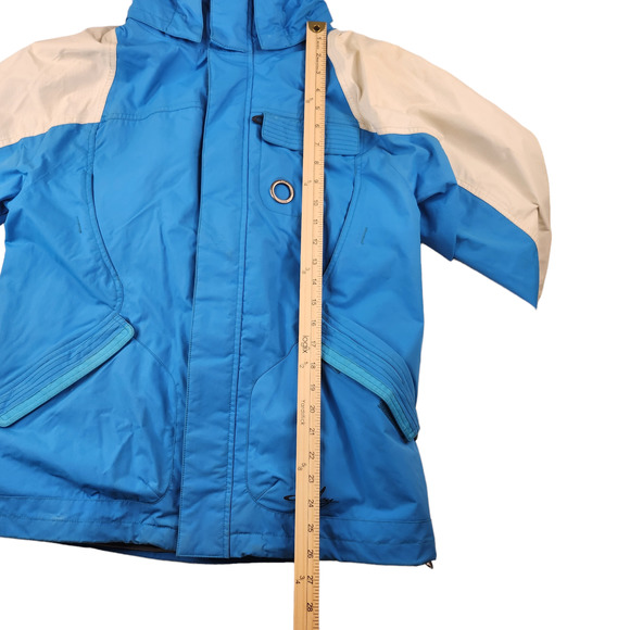 Oakley Jacket Mens Medium Blue White Colorblock Snowboarding Ski Graffiti - Picture 14 of 15